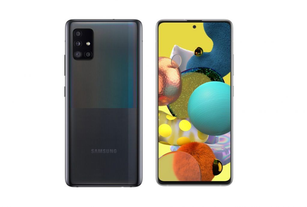 REFURBISHED SAMSUNG A51 4G 128GB ROM 6GB RAM DISPLAY 6.5 INCHES REAR CAMERA 48MP + 12MP + 5MP + 5MP FRONT CAMERA 32 MP BATTERY  CAPACITY 4000Mah WITH WARRANTY