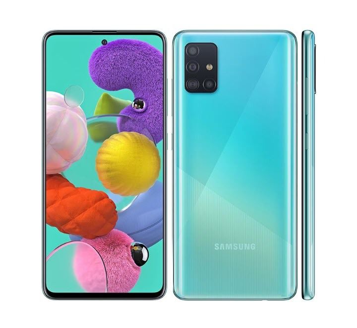 REFURBISHED SAMSUNG A51 4G 128GB ROM 6GB RAM DISPLAY 6.5 INCHES REAR CAMERA 48MP + 12MP + 5MP + 5MP FRONT CAMERA 32 MP BATTERY  CAPACITY 4000Mah WITH WARRANTY