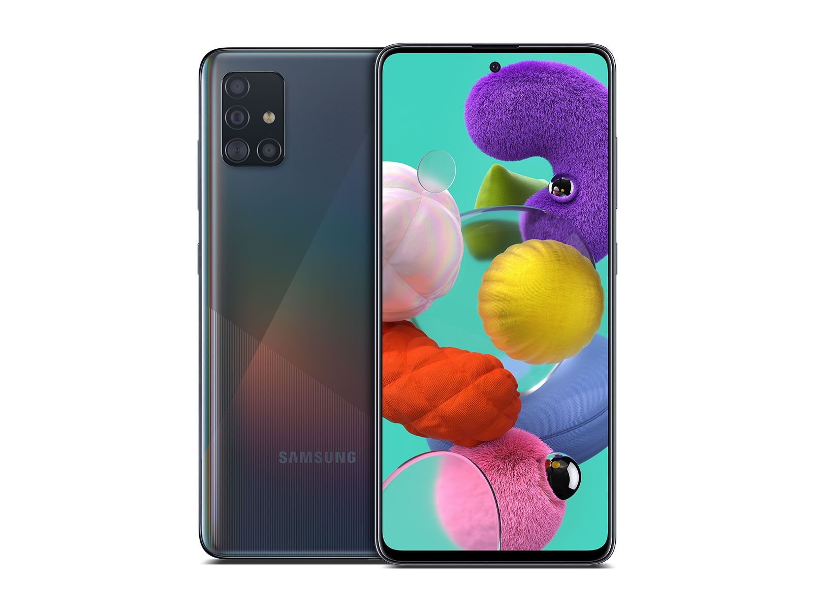 REFURBISHED SAMSUNG A51 4G 128GB ROM 6GB RAM DISPLAY 6.5 INCHES REAR CAMERA 48MP + 12MP + 5MP + 5MP FRONT CAMERA 32 MP BATTERY  CAPACITY 4000Mah WITH WARRANTY
