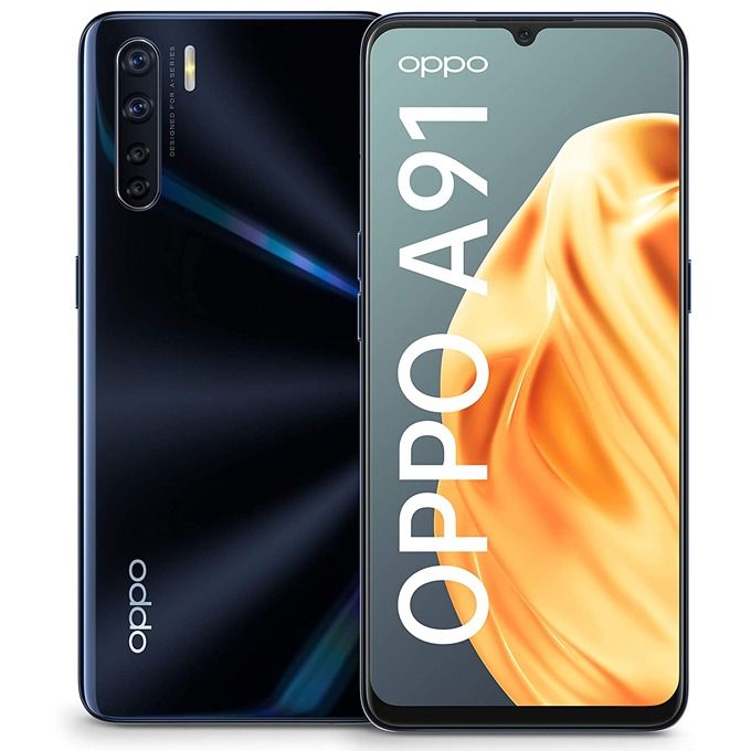 Refurbished Phones OPPO A91 128GB+8GB 6.4" 4000mAh AMOLED Screen Dual SIM 4G Fingerprint with Face Unlock Type-C charge 48MP+16MP with charger