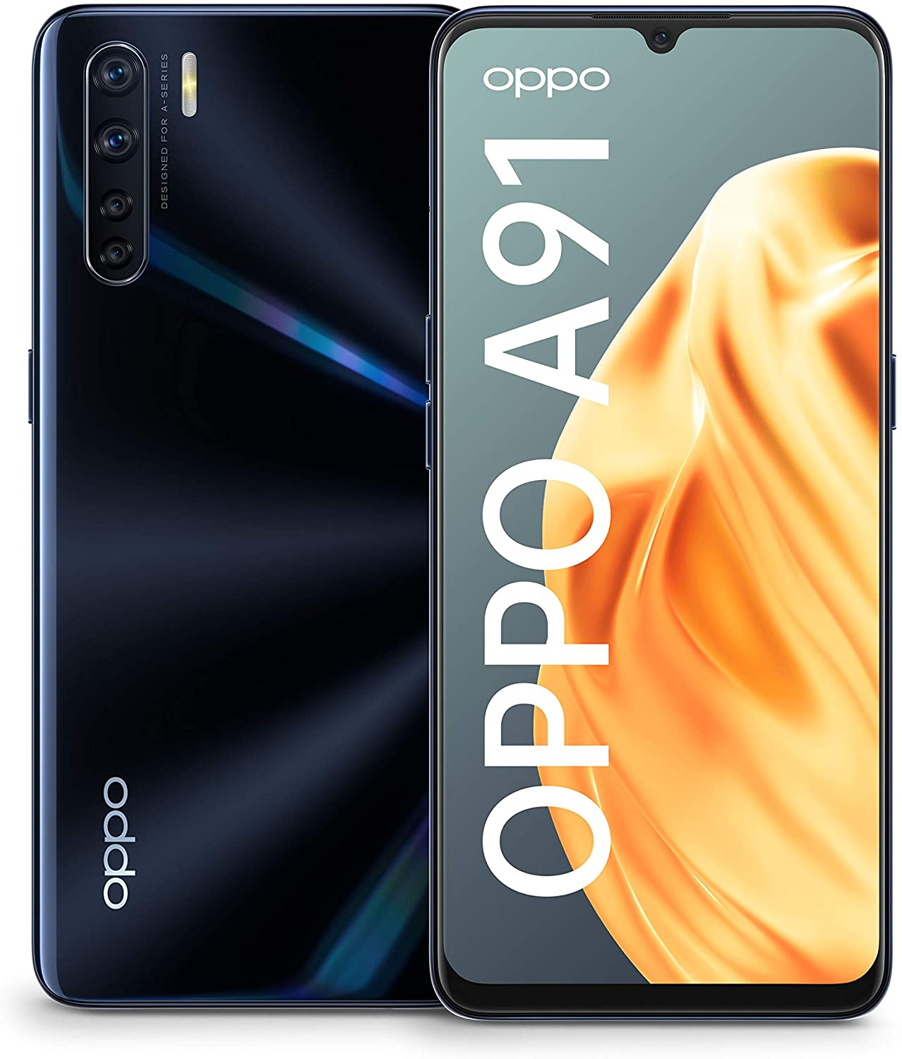 Refurbished Phones OPPO A91 128GB+8GB 6.4" 4000mAh AMOLED Screen Dual SIM 4G Fingerprint with Face Unlock Type-C charge 48MP+16MP with charger