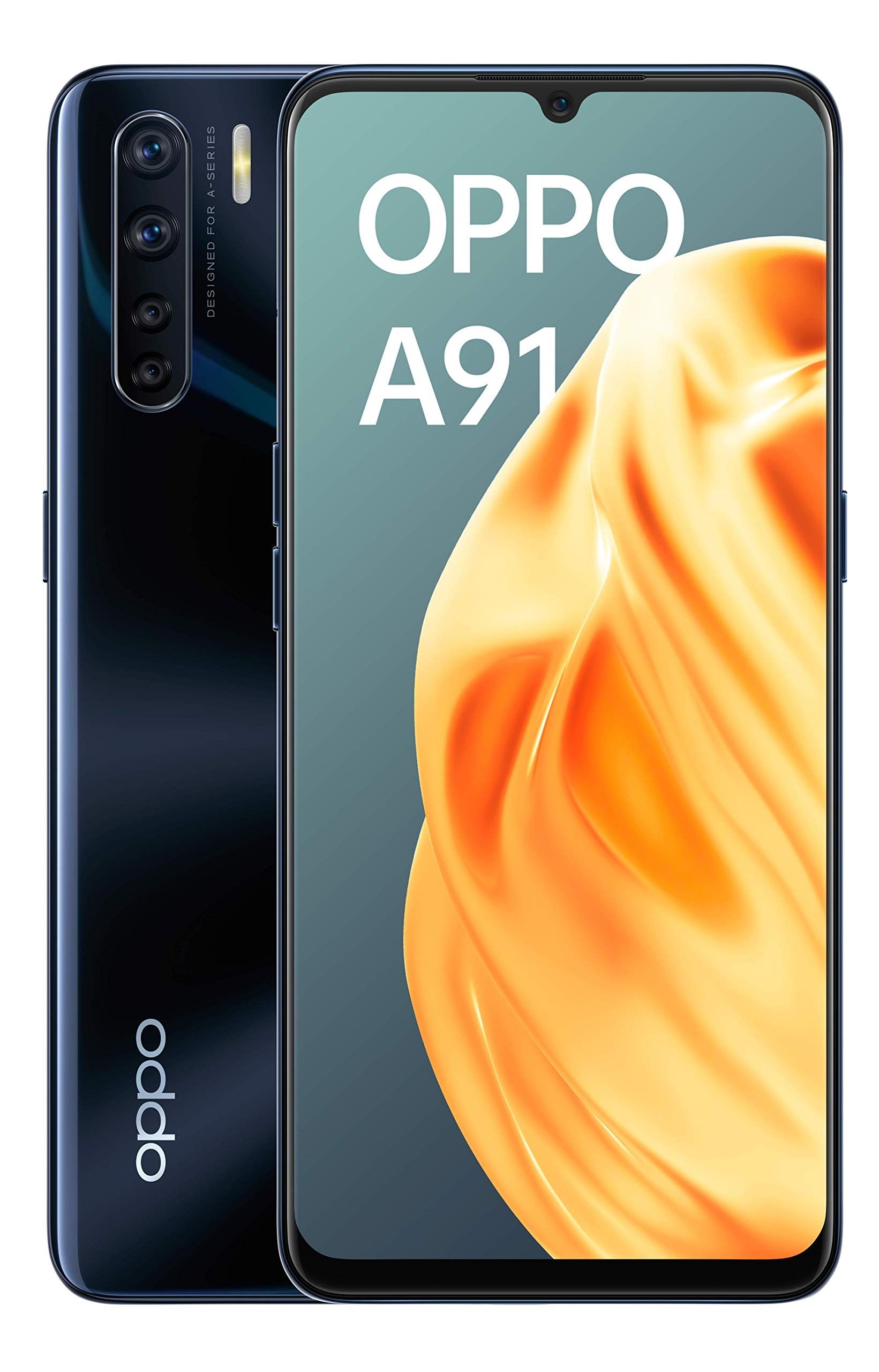 Refurbished Phones OPPO A91 128GB+8GB 6.4" 4000mAh AMOLED Screen Dual SIM 4G Fingerprint with Face Unlock Type-C charge 48MP+16MP with charger