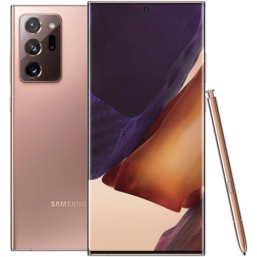 NEW SAMSUNG GALAXY NOTE 20 5G 8GB RAM 128GB ROM DUAL SIM BROWN TRIPPLE REAR CAMERA 12MP + 64MP + 12MP BATTERY CAPACITY 4300 MAH