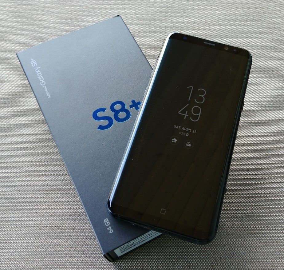 SAMSUNG GALAXY  S8+ PLUS DISPLAY 6.2 INCHES REAR CAMERA 12MP FRONT CAMERA 8MP 4GB RAM 64GB ROM  PROCESSOR Samsung Exynos 8895 BLACK