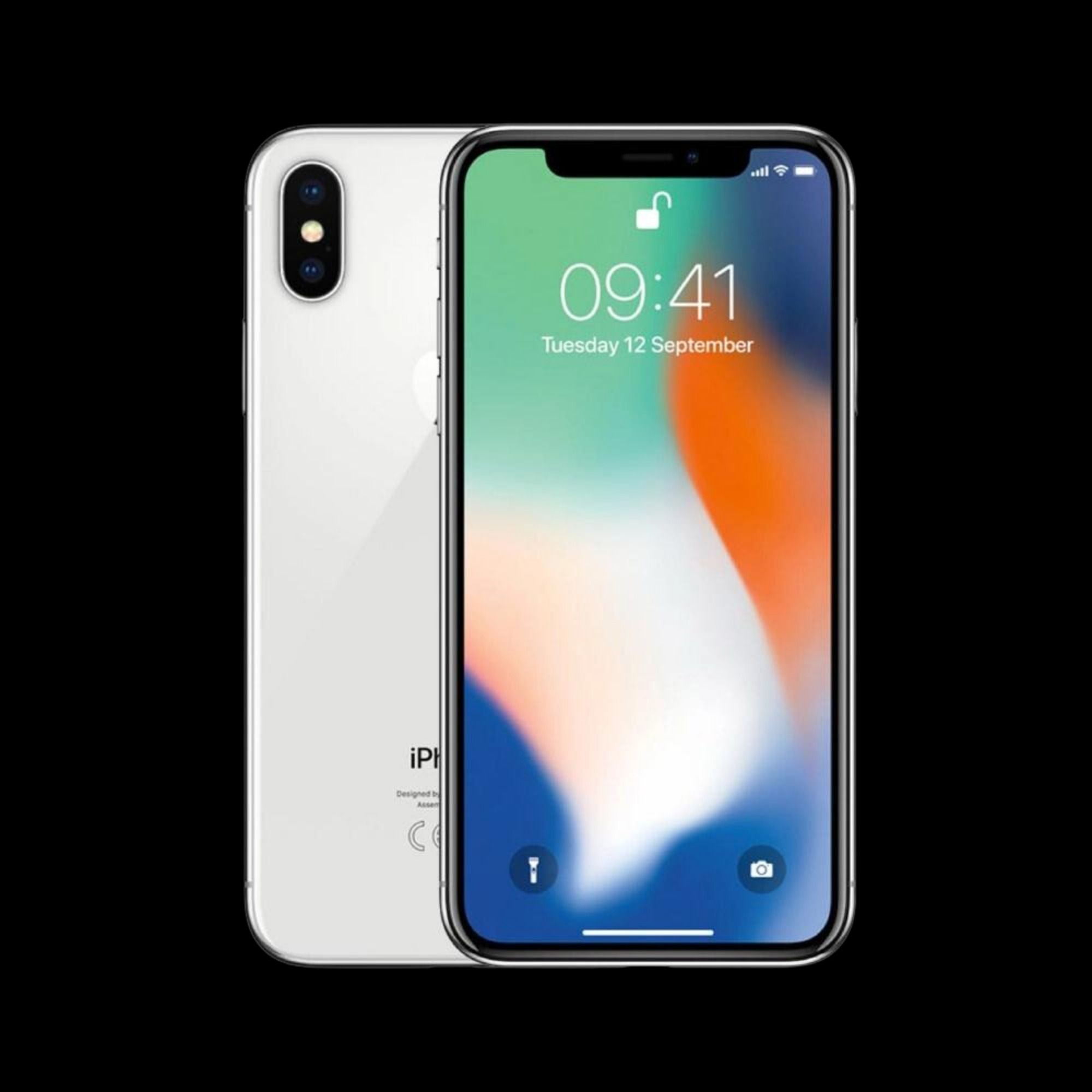 SEALED  IPHONE X 256GB SILVER/BLACK  DISPLAY SIZE 5.8 INCH DUAL CAMERA 12MP + 12MP IOS 17 BATTERY HEALTH 100%