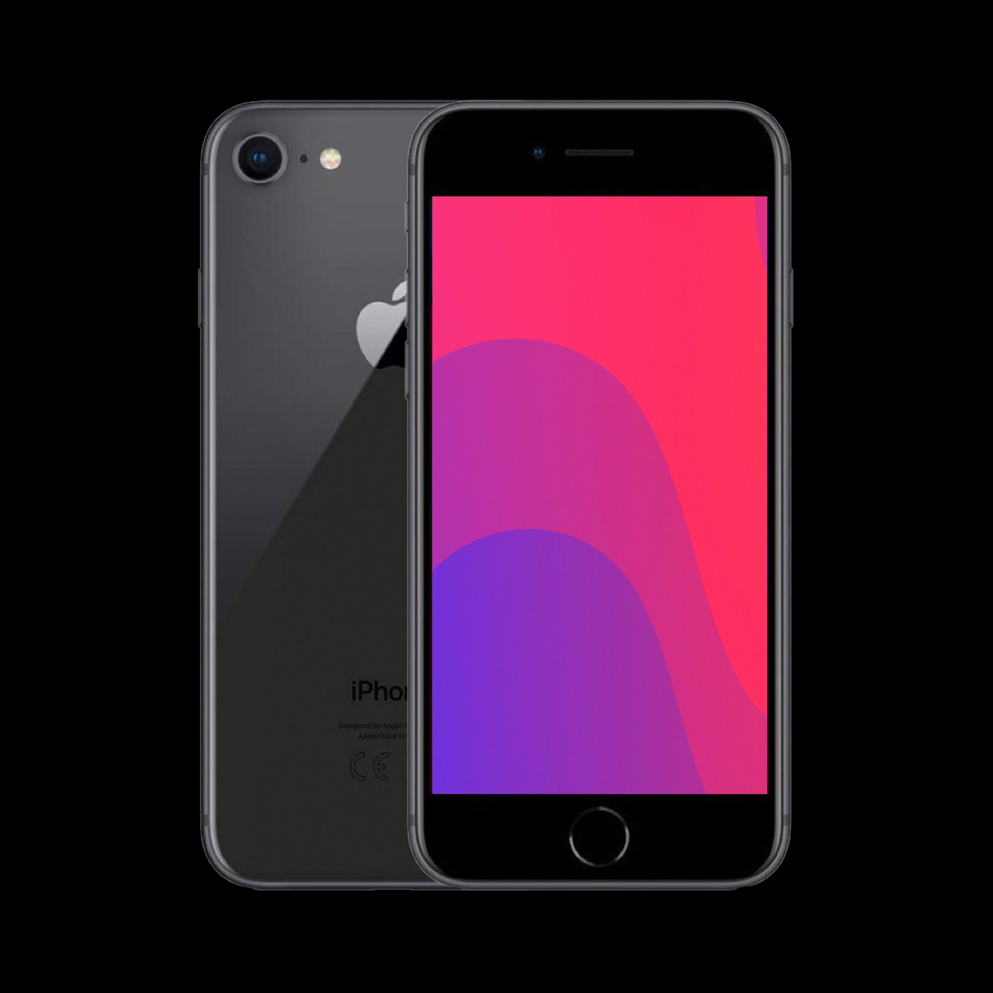 REFURBISHED  IPHONE 8 99% CLEAN 64GB BLACK/RED DUAL BACK CAMERA 12MP+7MP DISPLAY SIZE 4.7 INCHES BATTERY HEALTH 100%