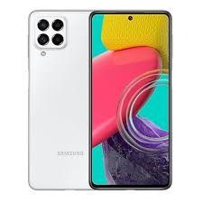 REFURBISHED 99% CLEAN SAMSUNG M53 5G 128GB ROM 8GB RAM DISPLAY 6.7 INCHES REAR CAMERA 108MP + 8MP + 2MP + 2MP BATTER CAPACITY 5000Mah ANDROID 15