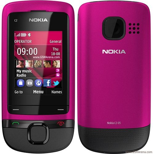 NOKIA C2-05 DISPLAY 2 INCHES SLIDE FEATURE PHONE 64MP STORAGE SUPPORTS MEMORY CARD BATTERY 86OMah BLACK/BLUE