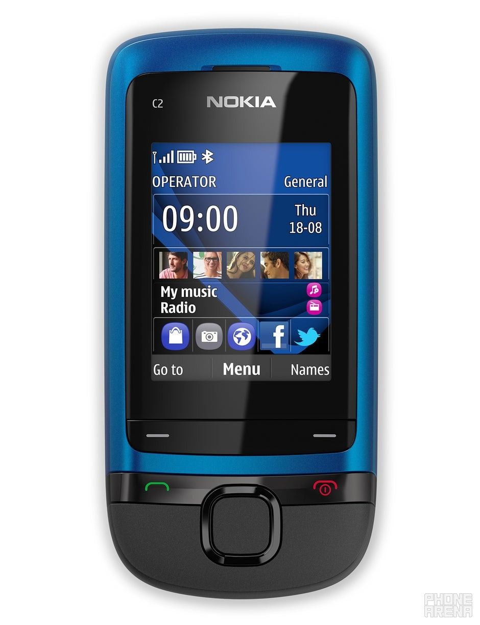 NOKIA C2-05 DISPLAY 2 INCHES SLIDE FEATURE PHONE 64MP STORAGE SUPPORTS MEMORY CARD BATTERY 86OMah BLACK/BLUE