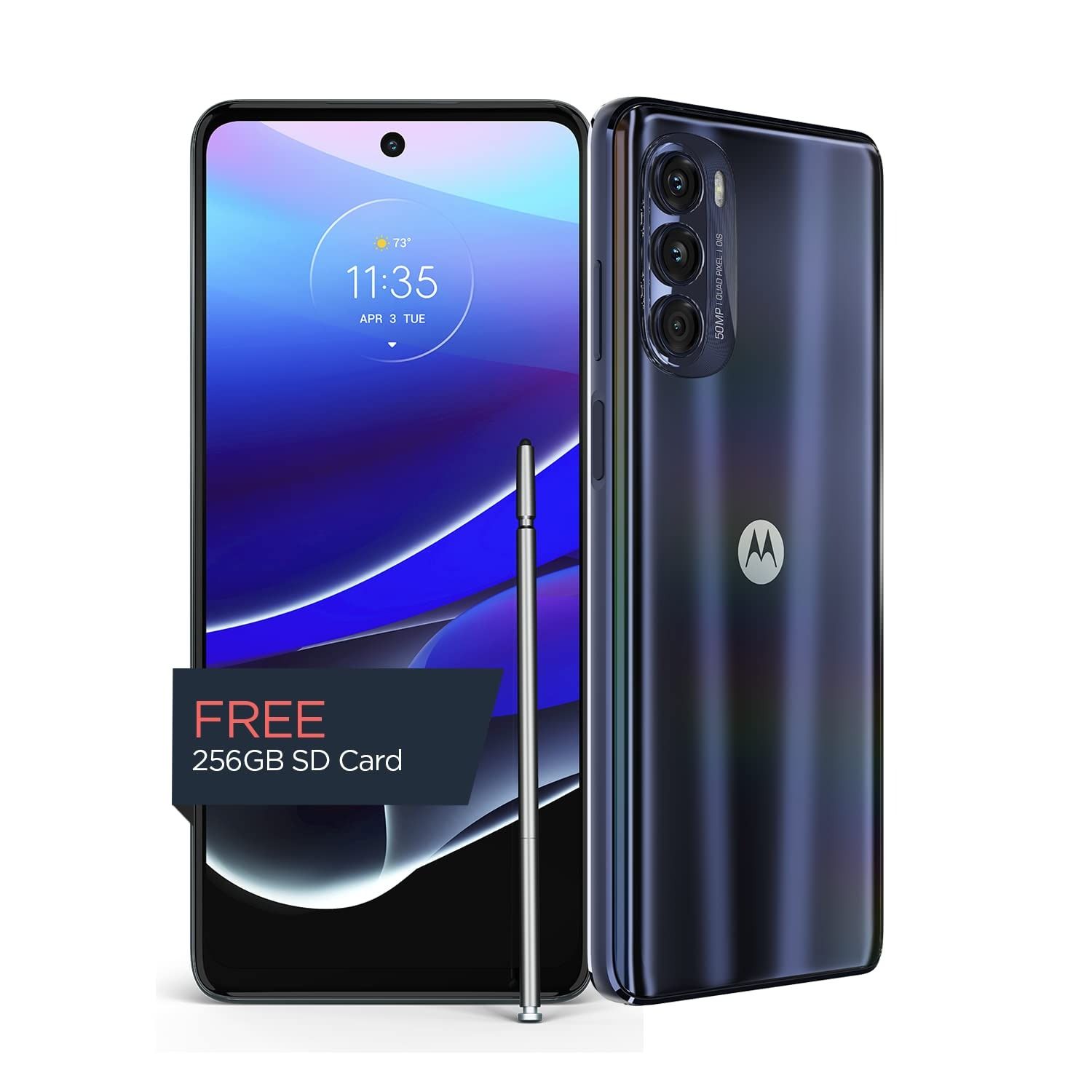 REFURBISHED MOTOROLA MOTO G STYLUS 2022 128GB ROM 6GB RAM DISPLAY 6.8 INCHES REAR CAMERA 50MP + 8MP + 2MP FRONT CAMERA 16MP BATTERY CAPACITY 5000Mah