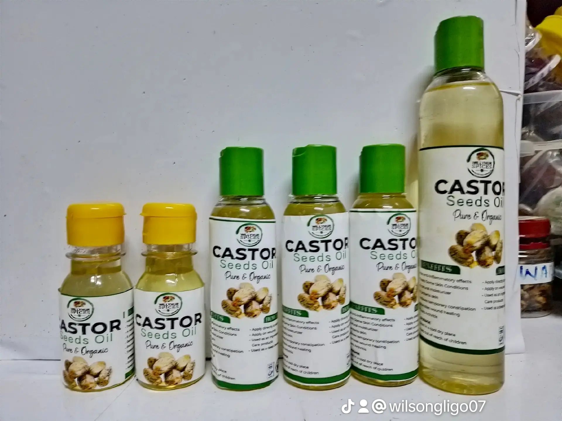 CASTOR OIL  pure Organic cold press ( for internal & external use)