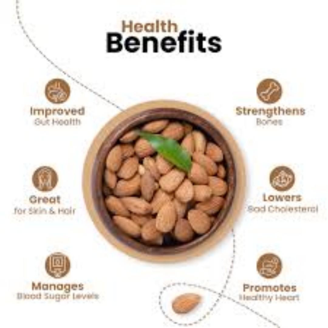 Raw Organic ALMONDS NUTS.Almonds provide heart-healthy fats, essential fiber, and Vitamin E to support brain function, steady blood sugar, and strong bone health