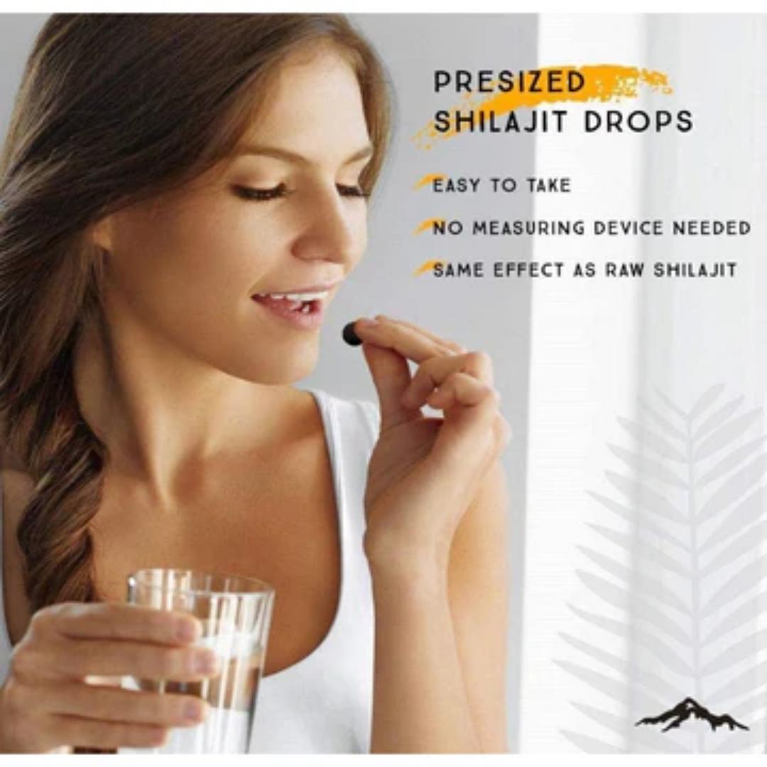 SHILAJIT DRY DROPS TABLETS (BIYODE)Pure Himalayan Shilajit Dry Drops: Boost Natural Energy, Support Men’s Vitality, and Enhance Daily Performance with 85+ Essential Trace Minerals. view 4