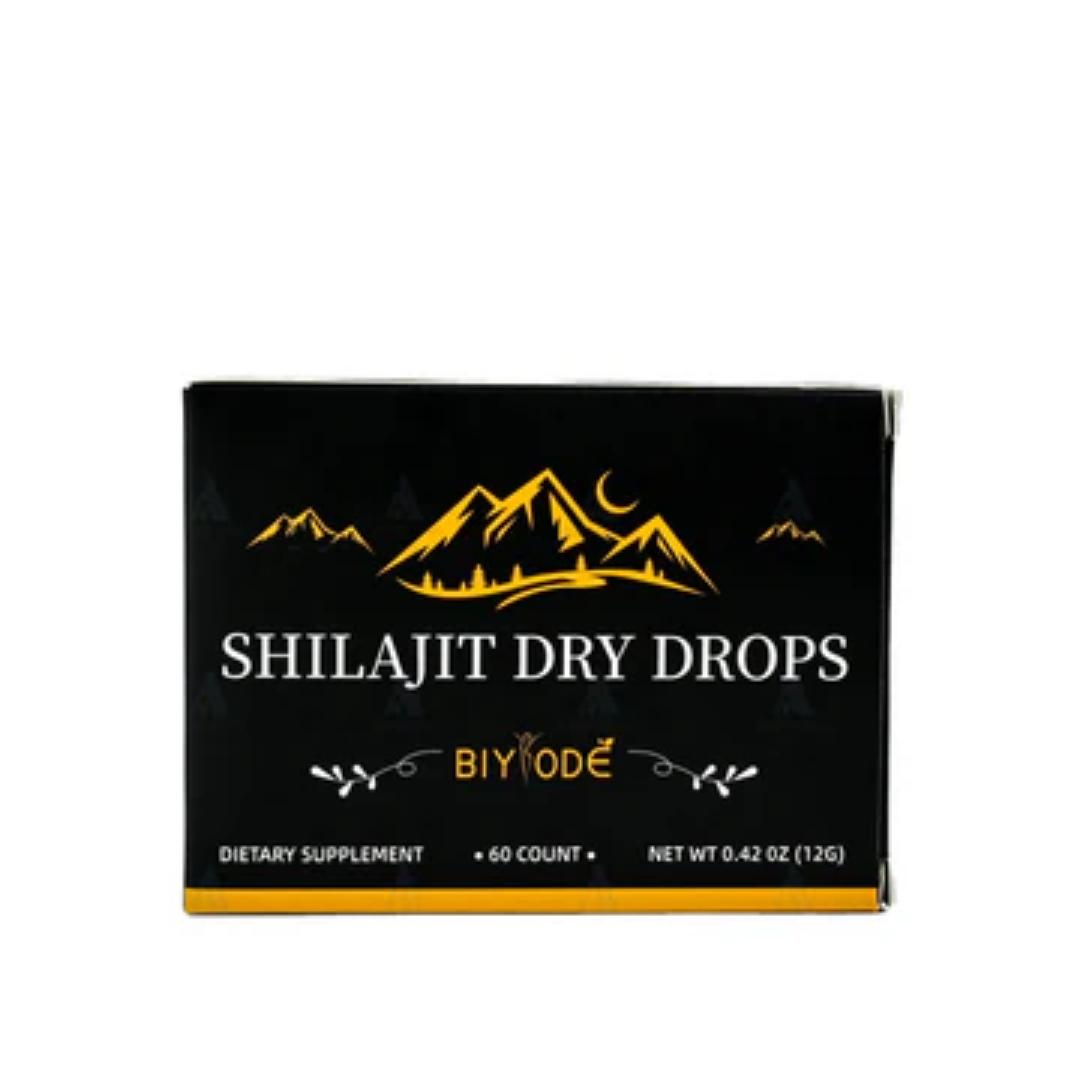 SHILAJIT DRY DROPS TABLETS (BIYODE)Pure Himalayan Shilajit Dry Drops: Boost Natural Energy, Support Men’s Vitality, and Enhance Daily Performance with 85+ Essential Trace Minerals.