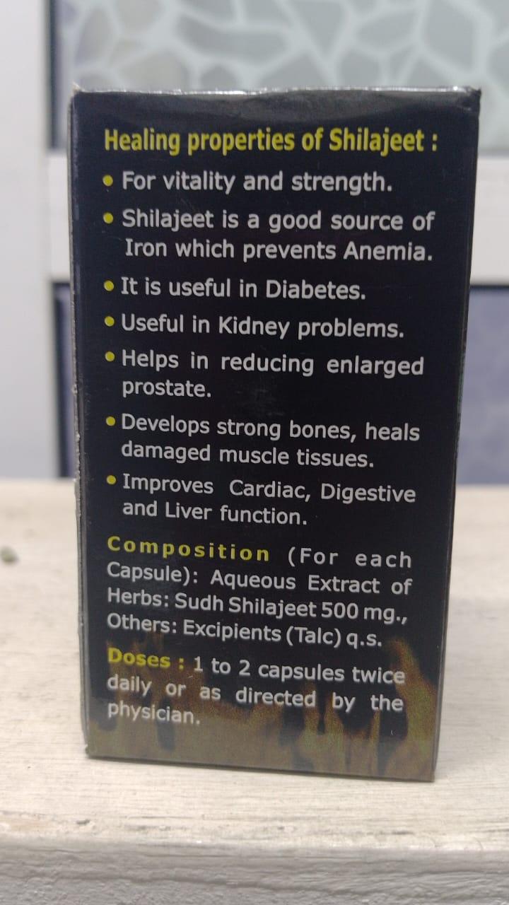 Shilajit powder 30 capsules (Performance Booster For Endurance and Stamina | helps in boosting energy & immunity) 3psules