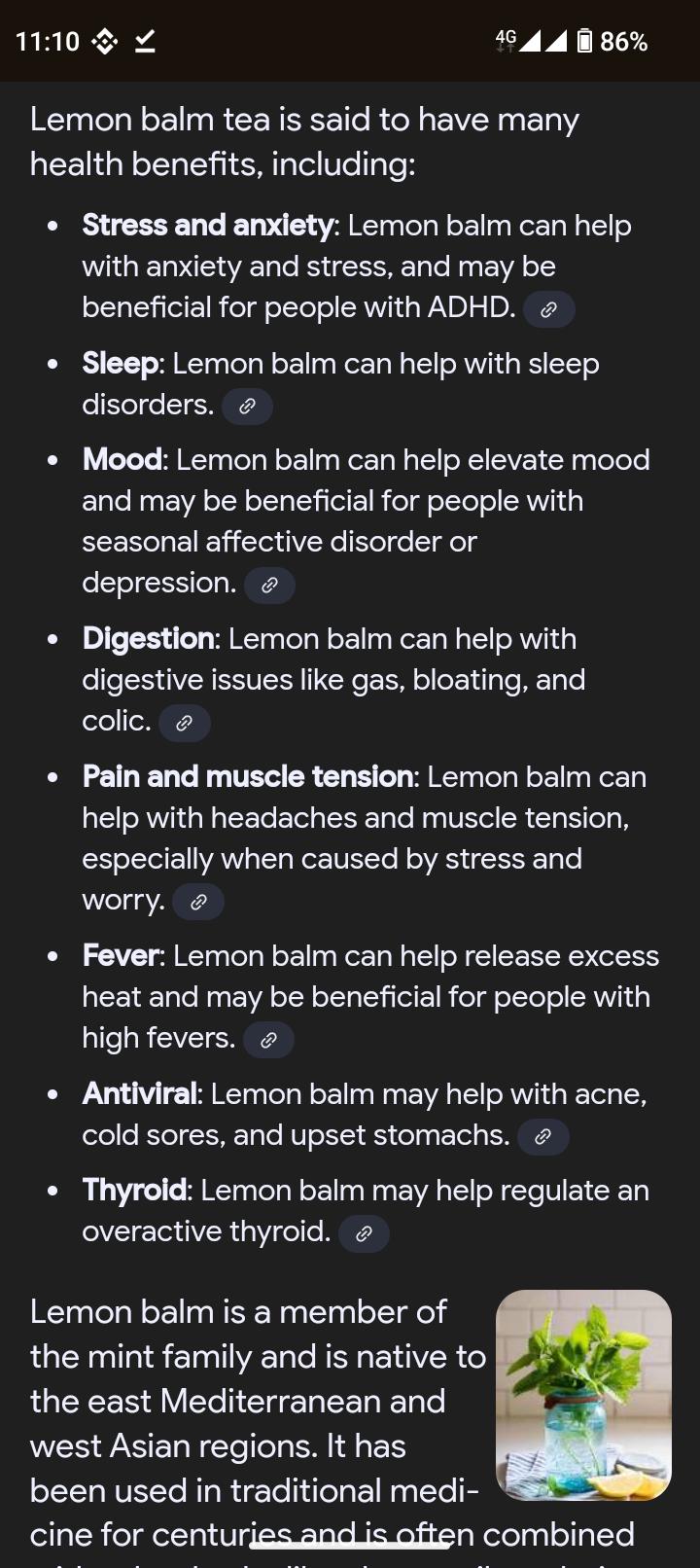 lemon balm powder