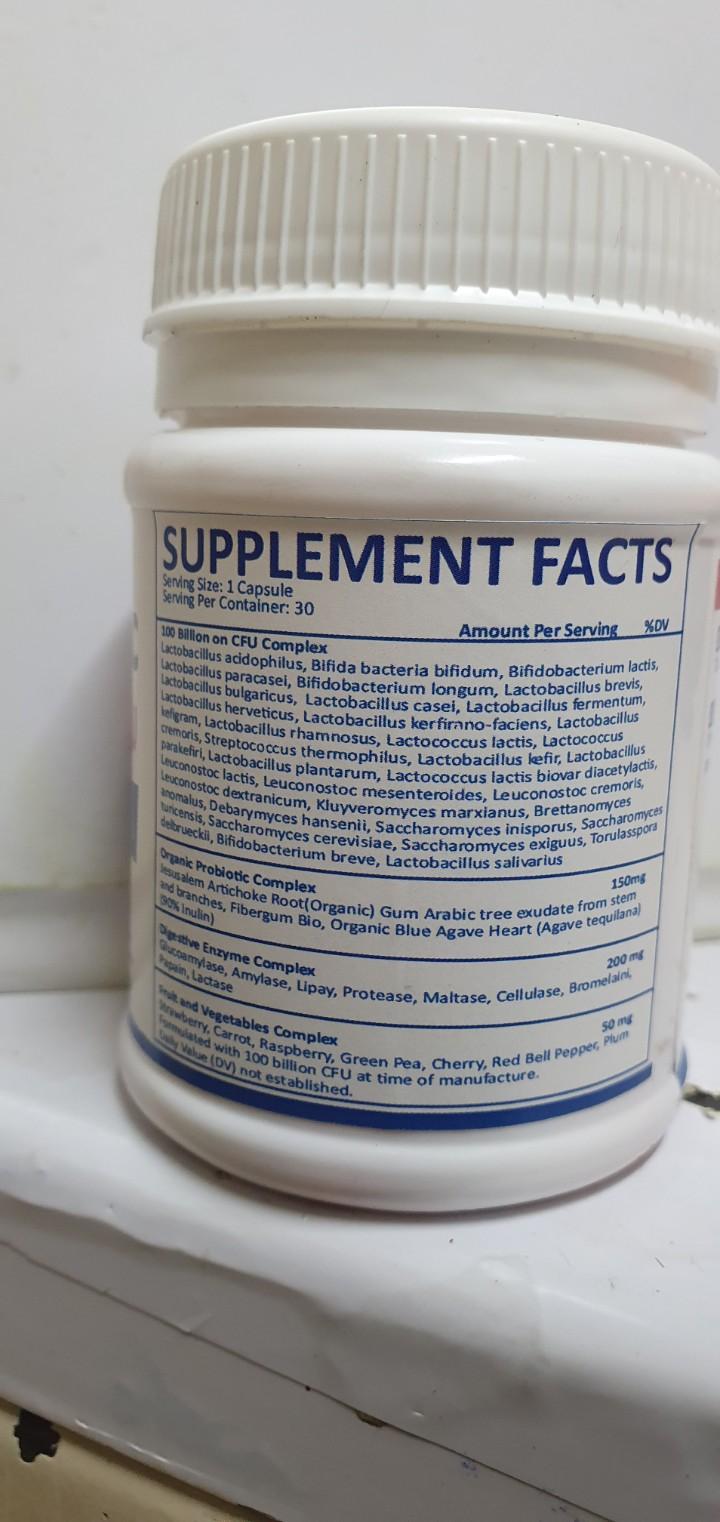 RAW PROBIOTIC 100 BULLION CFU .(best for those with indigestion/ bloating and constipation issues)