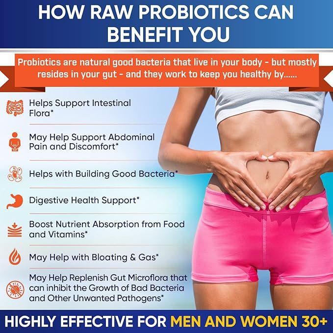 Raw Probiotic 100 Billion CFU with Prebiotics & Digestive Enzymes - 30 capsules