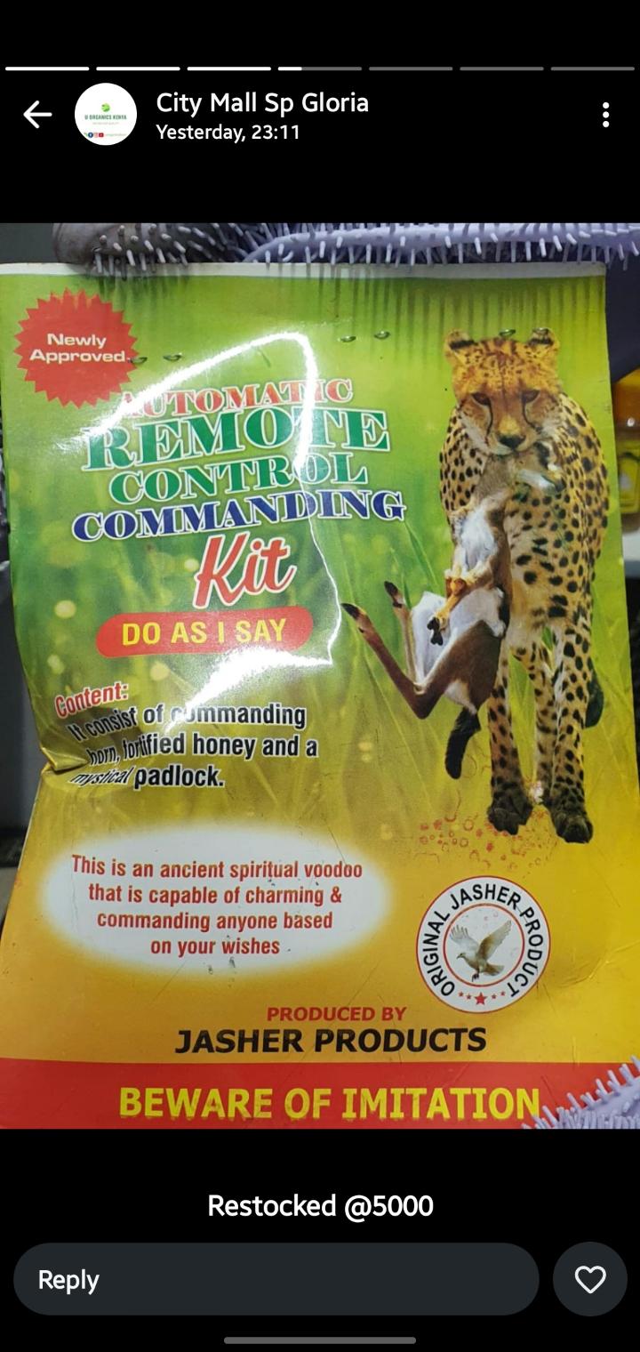 Automatic remote control commanding kit fron nigeria. for spiritual uses .helps u command ur stingy person and ur cheating lover to only think and love you. this is a granteed product.