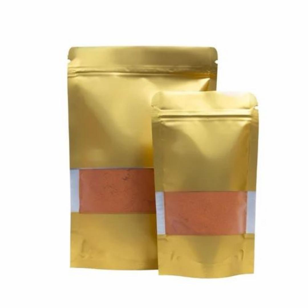 Golden ziplock for nuts ,herbs packaging potch bags