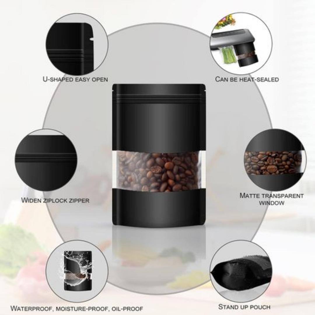 Golden ziplock for nuts ,herbs packaging potch bags