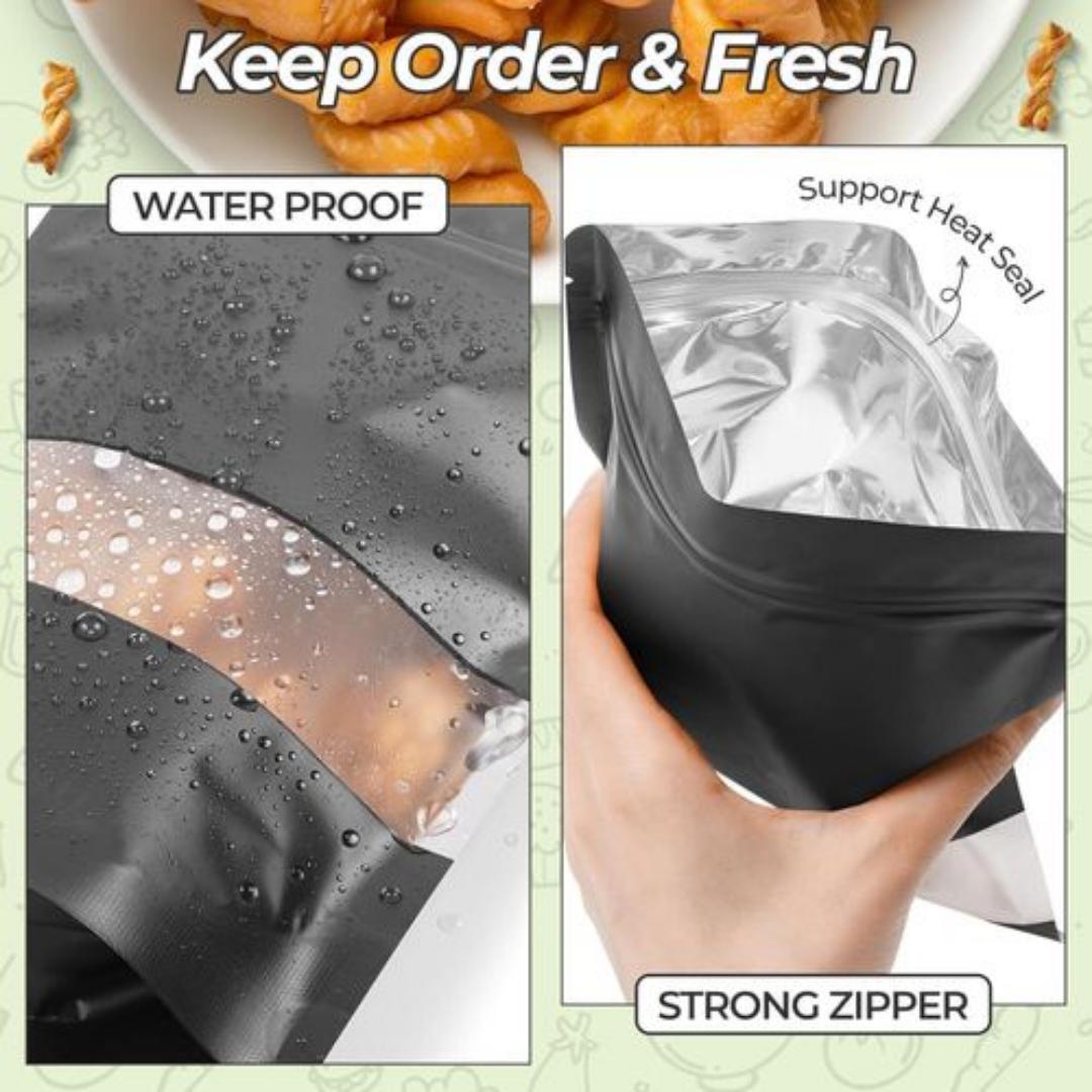 Golden ziplock for nuts ,herbs packaging potch bags