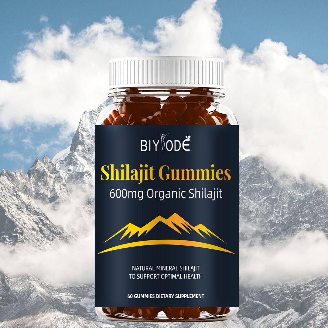 Shilajit Gummies Organic 60 Gummies, Enhance Creatine, Relief Stress, Exercise Mind and Memory, Improve Immune system, Natural Mineral Dietary Supplement