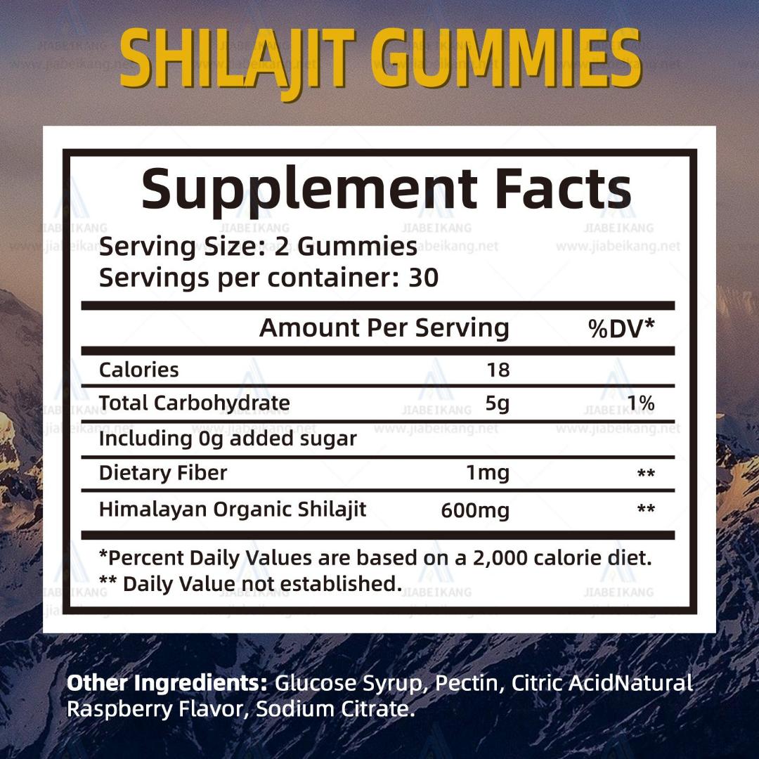 Shilajit Gummies Organic 60 Gummies, Enhance Creatine, Relief Stress, Exercise Mind and Memory, Improve Immune system, Natural Mineral Dietary Supplement