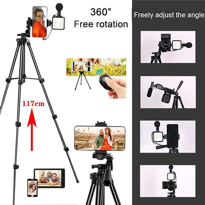 Phone Vlog Video Fill Light Kit With Adjustable Tripod Mic