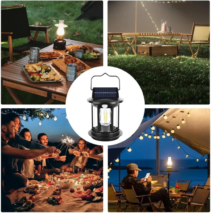 Solar Camping Lights - Rechargeable Tent Light | Portable Waterproof Solar USB Rechargeable Flashlight, Camping Gear Survival Kits for Home Outdoor