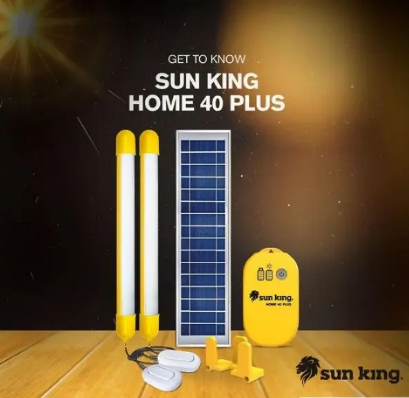 SUN KING SOLAR SYSTEM - Home 40 Plus | Portable Solar Tube Light with Mobile Phone Charging
