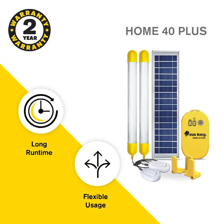 SUN KING SOLAR SYSTEM - Home 40 Plus | Portable Solar Tube Light with Mobile Phone Charging