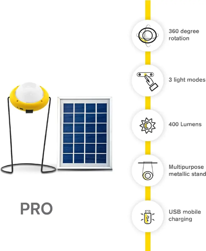 SUNKING FROM GREENLIGHT PLANET Sun King Pro Super Bright Emergency Solar Light with USB Mobile Charging