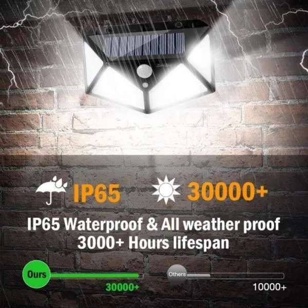 4 Sided Solar Powered Outdoor Light