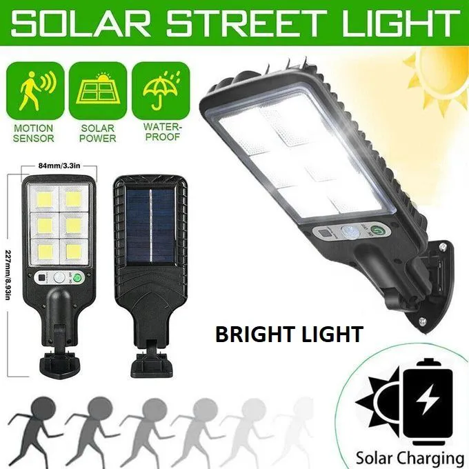 Super Bright LED Solar Wall Light Motion Sensor Outdoor Garden Security Street Yard Lamp