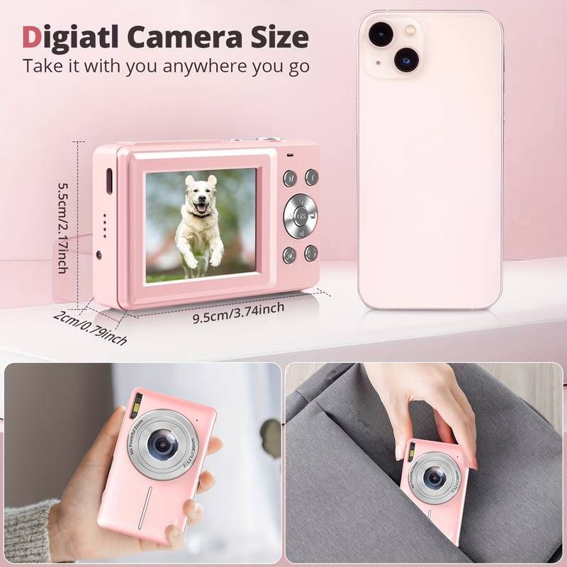 DC403 44MP 1080P HD Digital Camera 16X Digital Cameras Camera Photography Professional Camera For Teenagers, And Beginners With 32G TF Card, Support For Taking Photos, Recording Videos, And Webcam