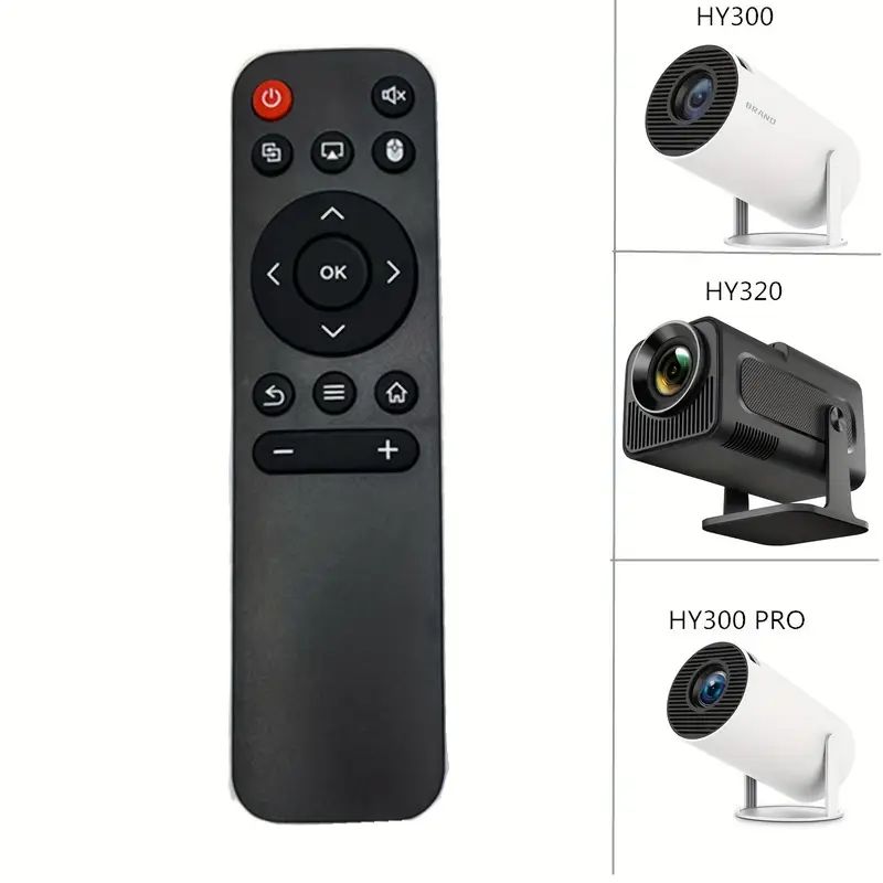 2025 Universal Remote Control for HY300PRO Projector, Compatible with T01A, HY320 & HY320MINI - Battery Powered, Supports Single Device - Chipset Allwinner H713 Ready - Connectivity Free