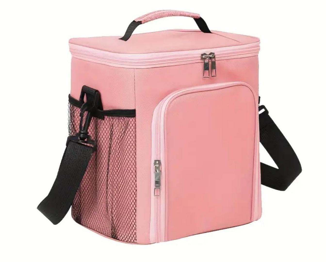 side pocket 2layer large capacity insulated  food lunch bag