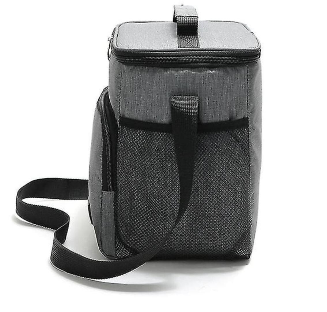 side pocket 2layer large capacity insulated  food lunch bag
