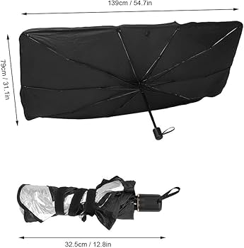 Car dashboard umbrella sunvisor windscreen cover now available/Windscreen Sunshade, Retractable Umbrella Sunshade Heat Insulation Sun Visor Foldable Reflective Windscreen Sunshade Sun Protector