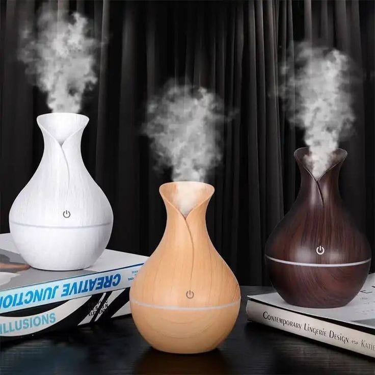 Humidifier wooden Portable Mini Wooden Air Humidifiers Aromatherapy Ultrasonic Aroma Humidifier Diffuser with Color Changing LED mini Atomization Humidifier