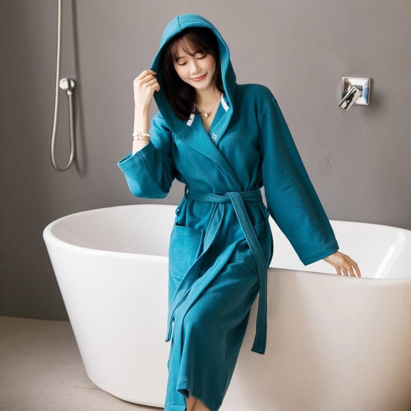 Modern Pure Cotton Bathrobe Men's/ Women's Fleece Bathrobe Long Shawl Collar bathing Robe,bathing gown, us as bathing towel insulates your body from the winter chill while wrapping you incredibly soft