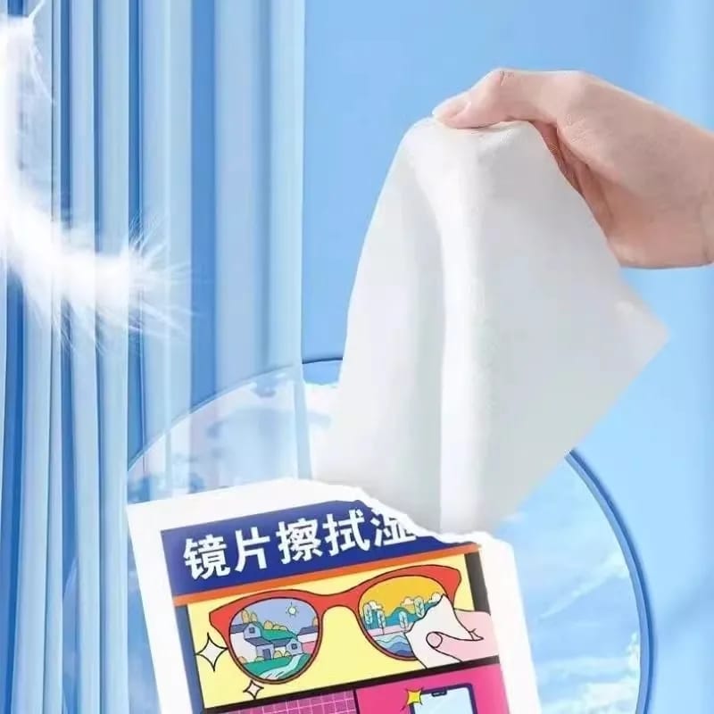100pcs Disposable cleaning wipes/Suitable for :Eye Glasses,Phones,Cameras,Windows/ Glasses Cleaning Cloth for Lens Phone Screen Cleaning Wipes