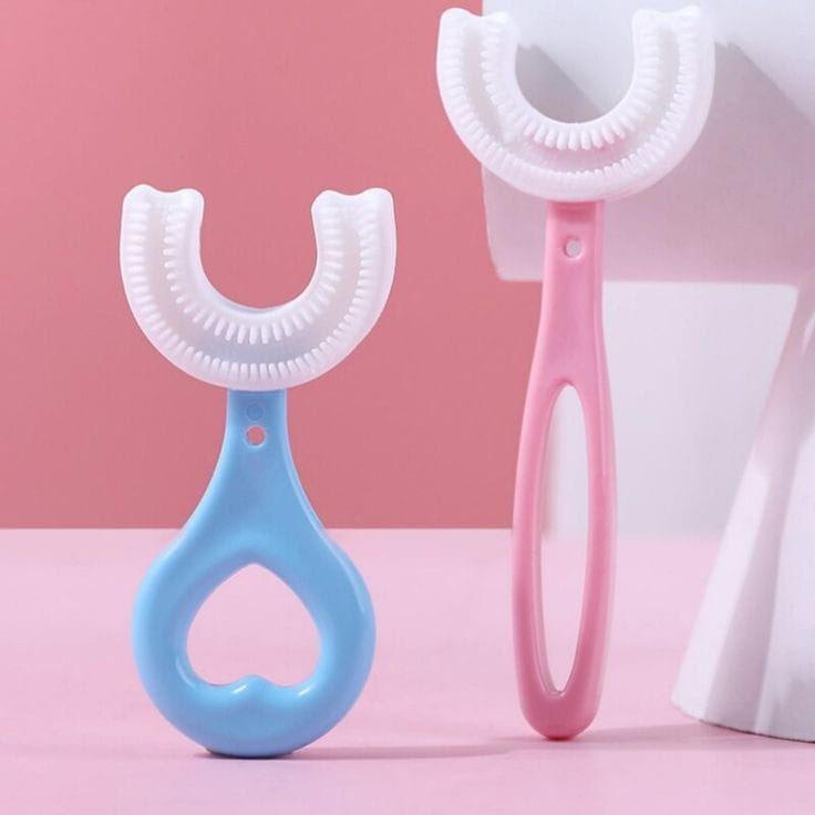 U-shaped Baby Toothbrush Children 360 Degree Child Toothbru/U-shaped Baby Toothbrush Children 360 Degree Child Toothbrushes Teethers Soft Silicone Toddlers Brush Kids Teeth Oral Care Cleaning Newborn