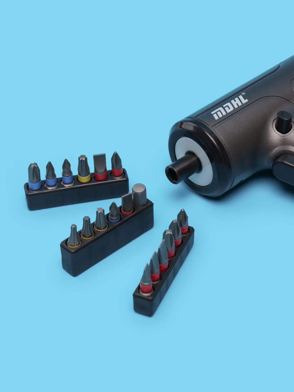 Multifunctional rechargeable electric screwdriver
>Powerful motor
>High torque 
>Complete accessories
>Model MD-8728
>Rated Voltage 4.2V
>Charging voltage 110V-220V
>No-load speed 280