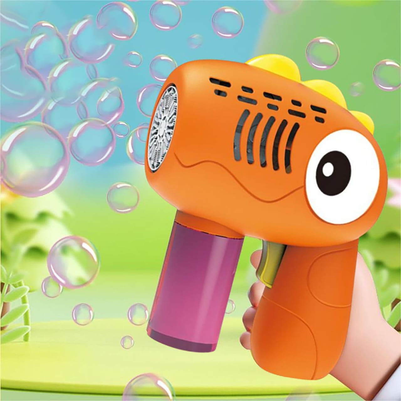 Kids Bubble Gun, Dino Bubble Machine Gun for Toddlers, Automatic 20-Hole Bubbles Blower Maker Bubbles for Kids Party Favours Birthday Gift for Boys Girls