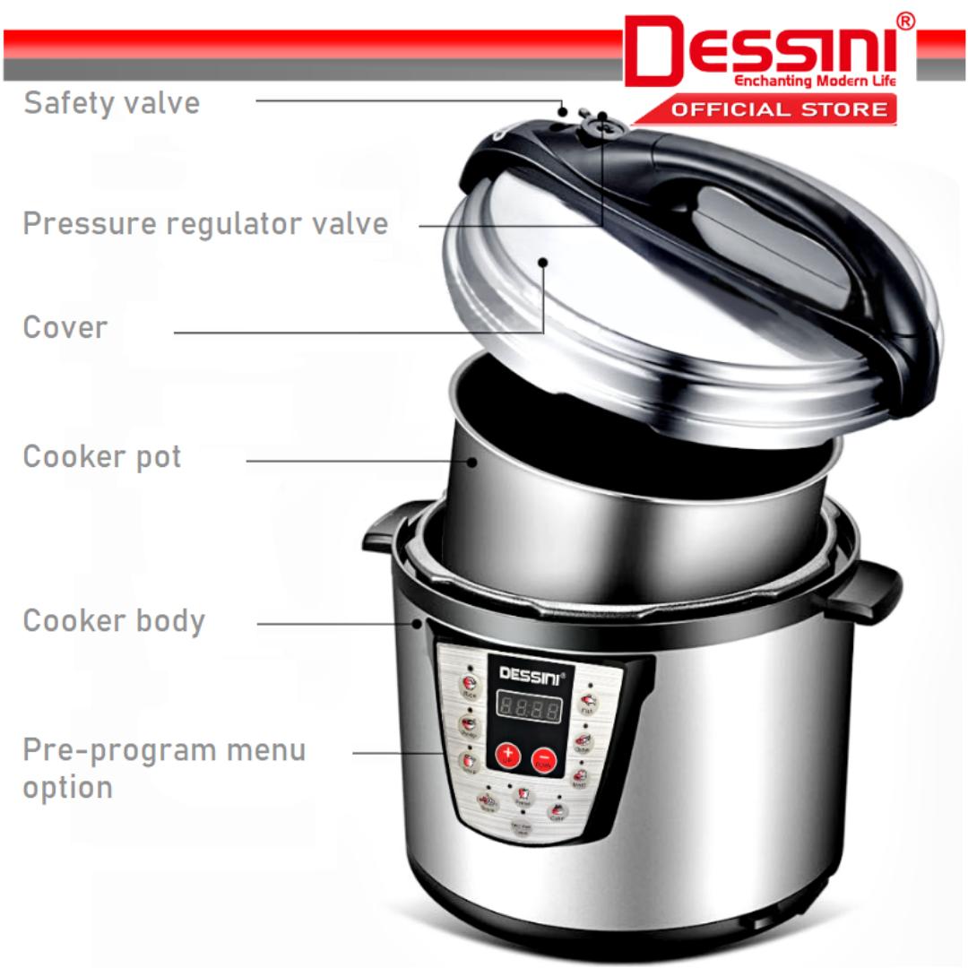 Original 10 in 1 6L Electric Pressure Cooker,1000w