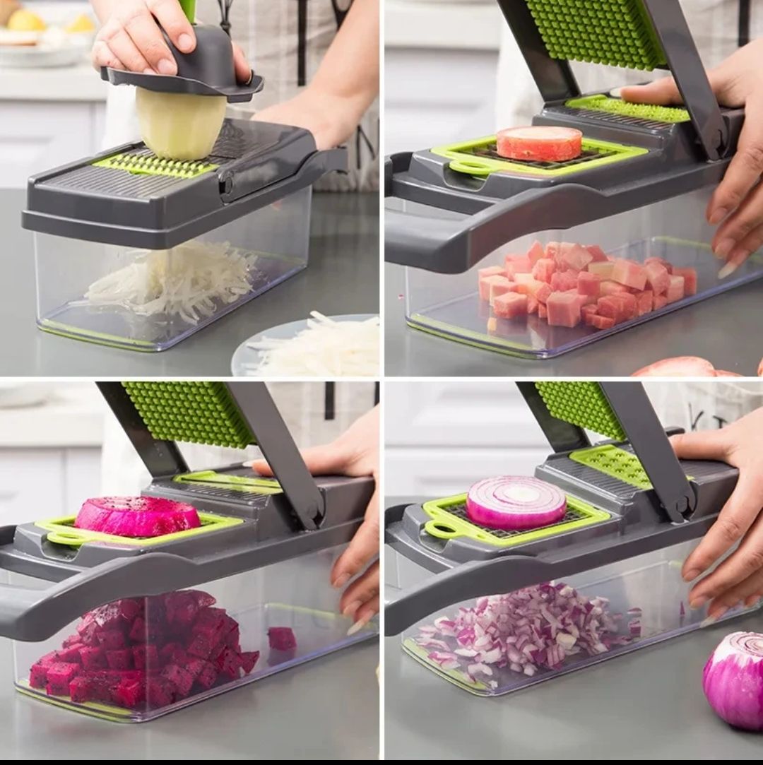 Multipurpose vegetables chopper slicer cutter shredders with basket handle food grate chopper
