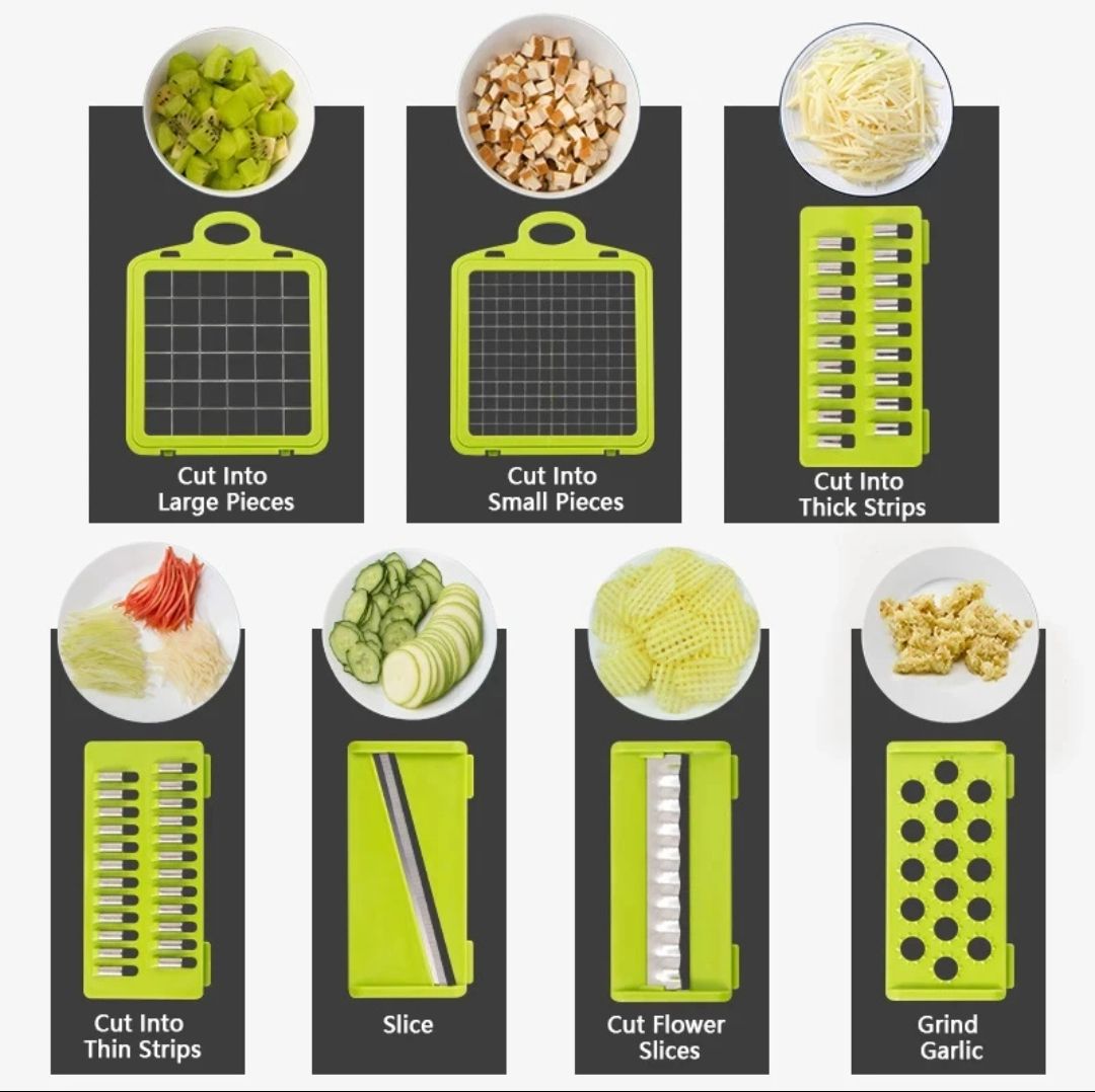 Multipurpose vegetables chopper slicer cutter shredders with basket handle food grate chopper