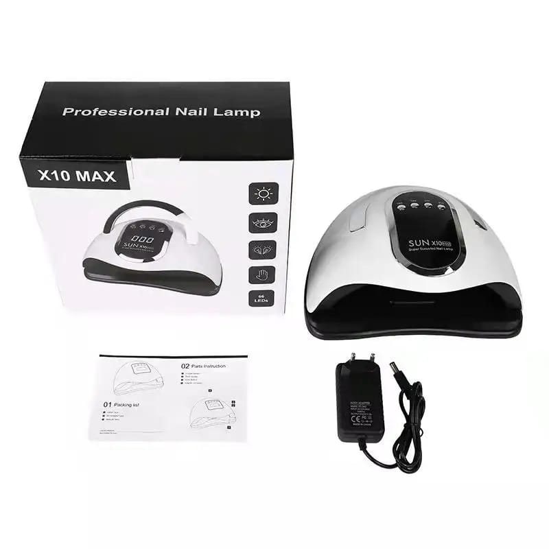 SUN X10 Max 280W Nail Dryers LED UV Light Blueque Nail Lamp Fast Drying Gel Nail Polish Dryer 66LEDS Home Use Ice Lamp With Auto Sensor For Manicure Salon